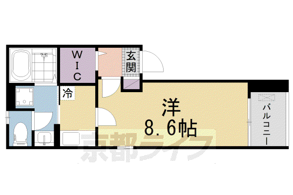 プログレNΩ(1K/2階)の間取り写真