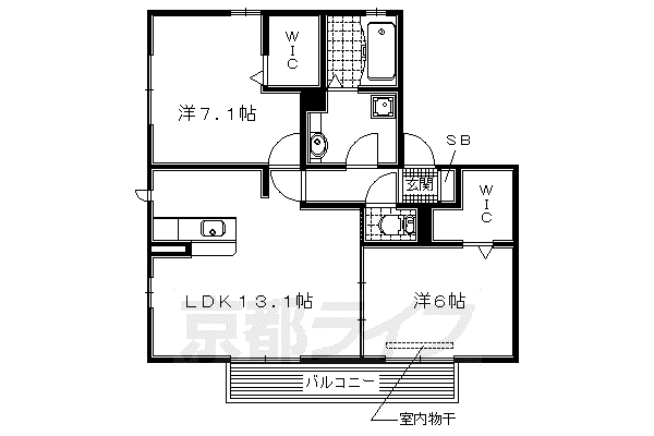 ル・プレミアージュ(2LDK/1階)の間取り写真