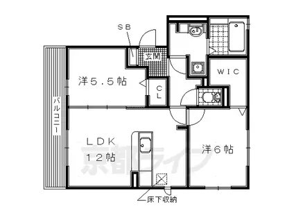 片町線 長尾駅(大阪) 徒歩8分 3階建 築9年(2LDK/3階)の間取り写真