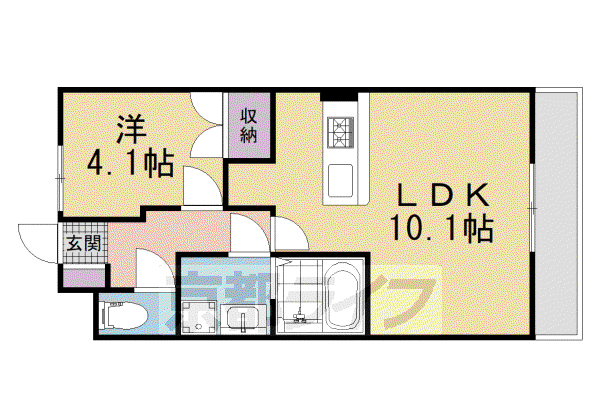 片町線 藤阪駅 徒歩24分  築17年(1LDK/2階)の間取り写真