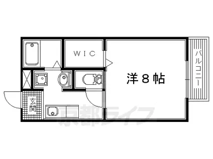 京阪電気鉄道京阪線 枚方公園駅 徒歩8分 2階建 築25年(1K/2階)の間取り写真