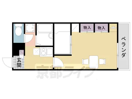 片町線 藤阪駅 徒歩13分 3階建 築25年(1K/1階)の間取り写真