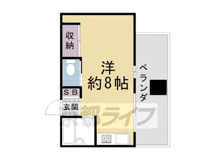 京阪電気鉄道交野線 宮之阪駅 徒歩6分 2階建 築36年(ワンルーム/3階)の間取り写真