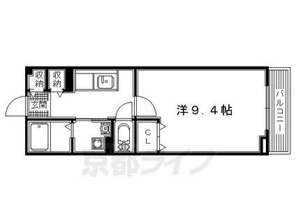 京阪電気鉄道交野線 宮之阪駅 徒歩20分 2階建 築18年(1K/2階)の間取り写真