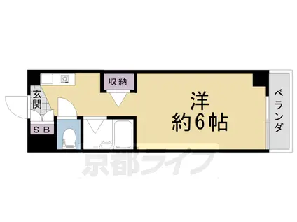 京阪電気鉄道交野線 宮之阪駅 徒歩3分 8階建 築30年(1K/5階)の間取り写真