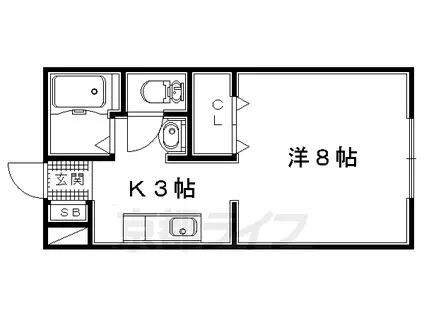 ア リープ ガーデンA B C(1K/1階)の間取り写真