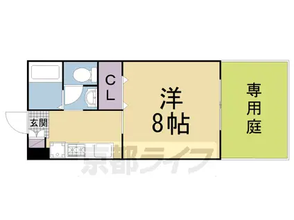 ア リープ ガーデンA B C(1K/1階)の間取り写真