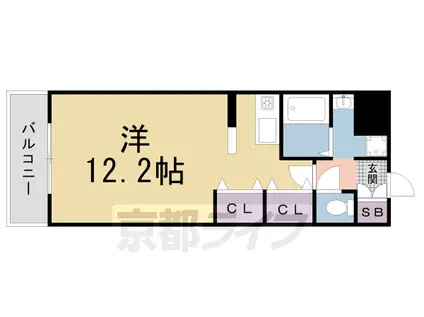 片町線 津田駅 徒歩3分 6階建 築17年(1K/3階)の間取り写真
