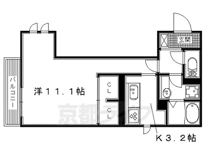 京阪電気鉄道京阪線 枚方市駅 徒歩7分 3階建 築7年(1K/1階)の間取り写真
