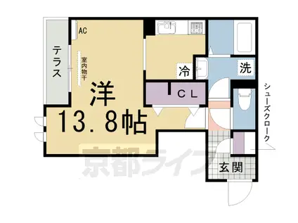 京阪電気鉄道京阪線 枚方市駅 徒歩7分 3階建 築7年(ワンルーム/1階)の間取り写真