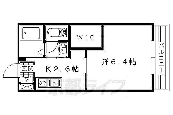 京阪電気鉄道京阪線 御殿山駅 徒歩4分 2階建 築27年(1K/2階)の間取り写真