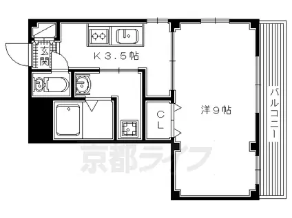 京阪電気鉄道京阪線 御殿山駅 徒歩4分 3階建 築16年(1K/2階)の間取り写真