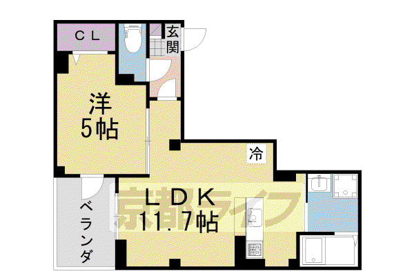 BLOSSOM COAST 大星Ⅱ(1LDK/2階)の間取り写真