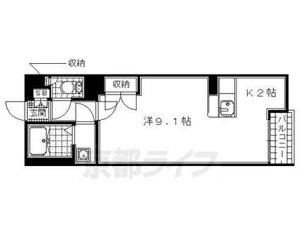 片町線 藤阪駅 徒歩24分 2階建 築11年(1K/2階)の間取り写真