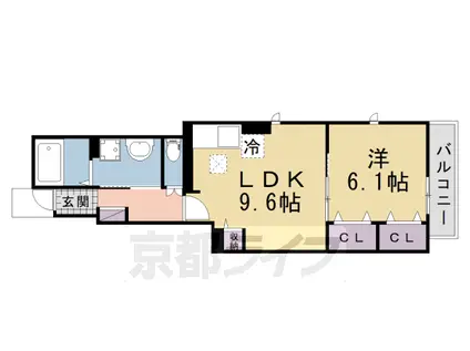 片町線 藤阪駅 徒歩24分 2階建 築15年(1LDK/1階)の間取り写真