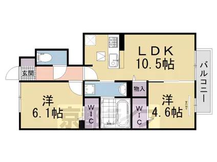 PALM TREE パームツリー(2LDK/1階)の間取り写真