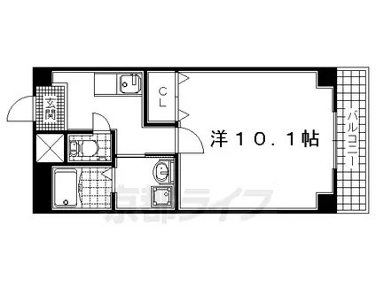 片町線 祝園駅 徒歩7分 3階建 築20年(1K/1階)の間取り写真