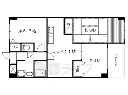 エーデル音羽(3LDK/1階)の間取り写真