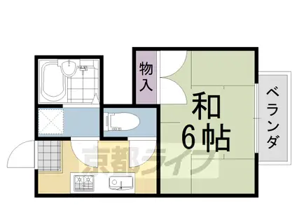 東海道本線 長岡京駅 徒歩7分 2階建 築33年(1K/2階)の間取り写真