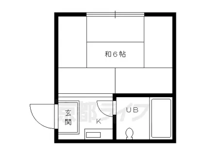 東海道本線 長岡京駅 徒歩9分 3階建 築40年(1K/1階)の間取り写真