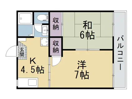 アッツエリ(2DK/1階)の間取り写真