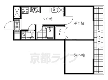MPLAZA大住参番館(2K/4階)の間取り写真