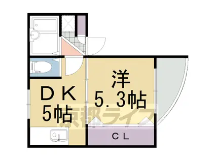 メゾンド ポエジー(1DK/2階)の間取り写真