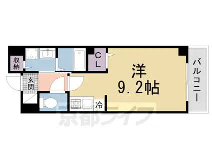片町線 京田辺駅 徒歩8分 2階建 築19年(ワンルーム/1階)の間取り写真