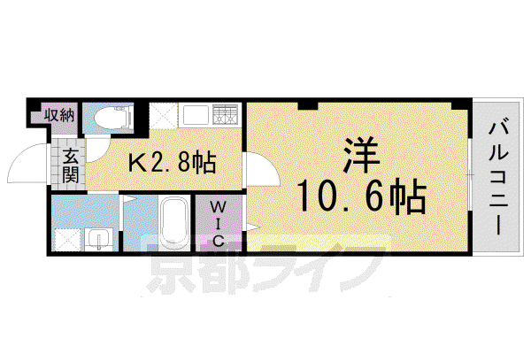 ボヌール(1K/1階)の間取り写真