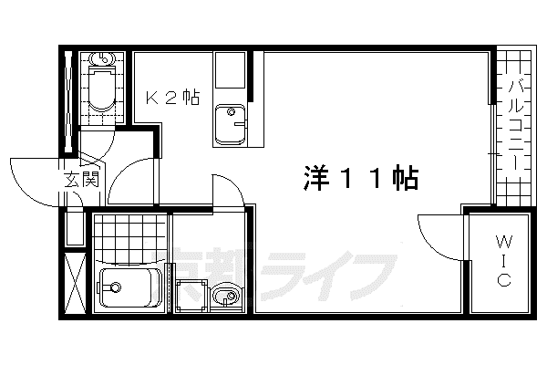 片町線 大住駅 徒歩15分 2階建 築16年(1K/2階)の間取り写真