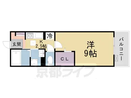 片町線 ＪＲ三山木駅 徒歩8分 3階建 築12年(1K/1階)の間取り写真