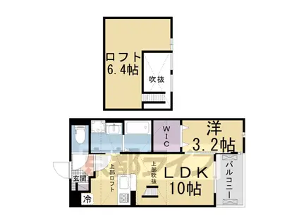 片町線 京田辺駅 徒歩20分 2階建 築11年(1LDK/2階)の間取り写真