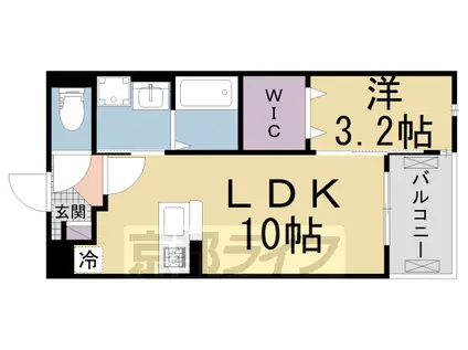 片町線 京田辺駅 徒歩20分 2階建 築11年(1LDK/1階)の間取り写真