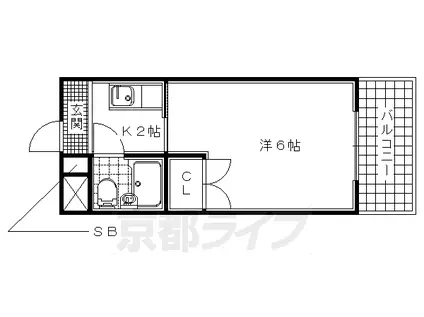 エクセレンスヴィラ87(1K/1階)の間取り写真