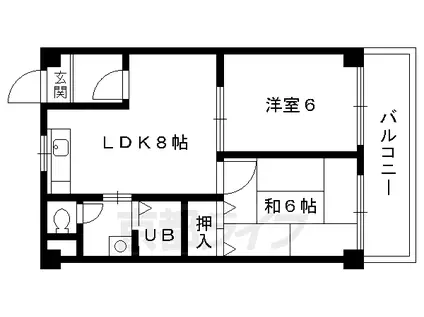 パトリード有栖(2LDK/3階)の間取り写真