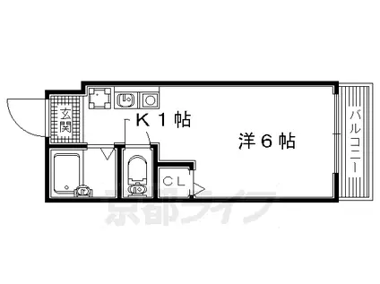 ヴィラ興戸 学生専用(1K/4階)の間取り写真