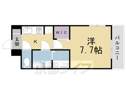 BONHEUR(1K/2階)の間取り写真