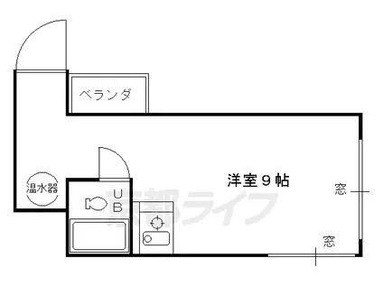 サイト烏丸三条町(1K/2階)の間取り写真