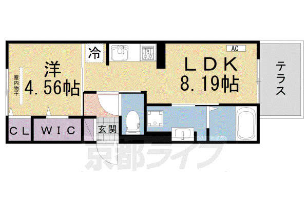片町線 大住駅 徒歩11分 3階建 築5年(1LDK/3階)の間取り写真