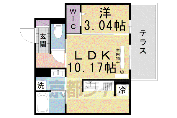 片町線 大住駅 徒歩11分 3階建 築5年(1LDK/3階)の間取り写真