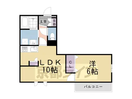 京都市烏丸線 北山駅(京都) 徒歩3分 2階建 築12年(1LDK/2階)の間取り写真
