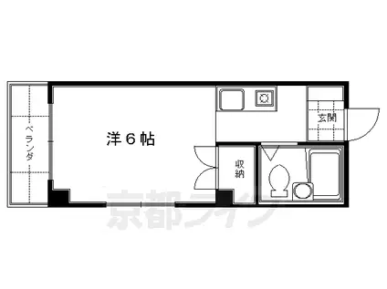 ラサンテ(1K/3階)の間取り写真
