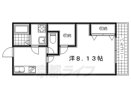 第二望月コーポ(1K/3階)の間取り写真