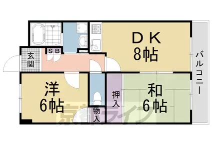 セレーノ祥豊(2DK/3階)の間取り写真