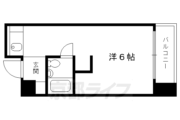 TAIMATSU京都御所(1K/2階)の間取り写真