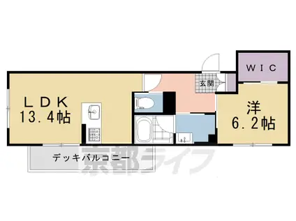 京都市烏丸線 北山駅(京都) 徒歩12分 3階建 新築(1LDK/1階)の間取り写真