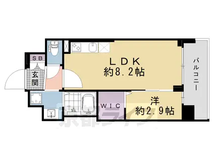 ソルテラス京都JUJO薫(1LDK/5階)の間取り写真