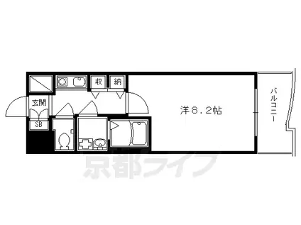 サムティ京都御池(1K/3階)の間取り写真