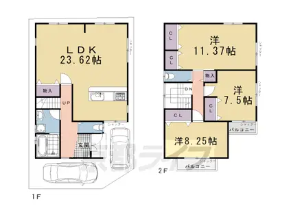 京阪電気鉄道京阪線 淀駅 徒歩13分 2階建 築1年(3LDK)の間取り写真