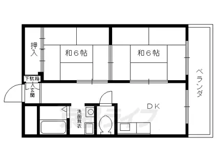 パレット御池(2DK/8階)の間取り写真